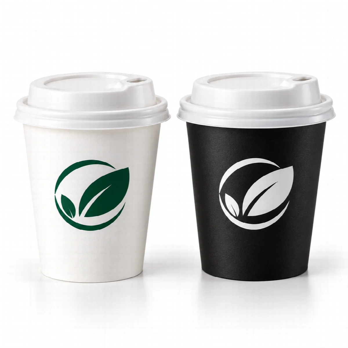 Sablon/Printing Paper Cup 8 Oz Putih & Hitam
